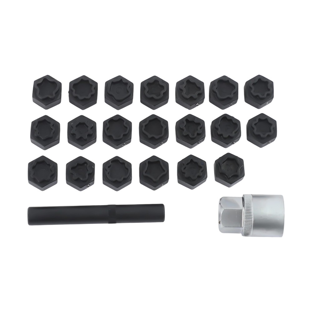 22pcs Universal Wheel Locking Key Socket Wheel Rim Lug Nut Master Removal Tool