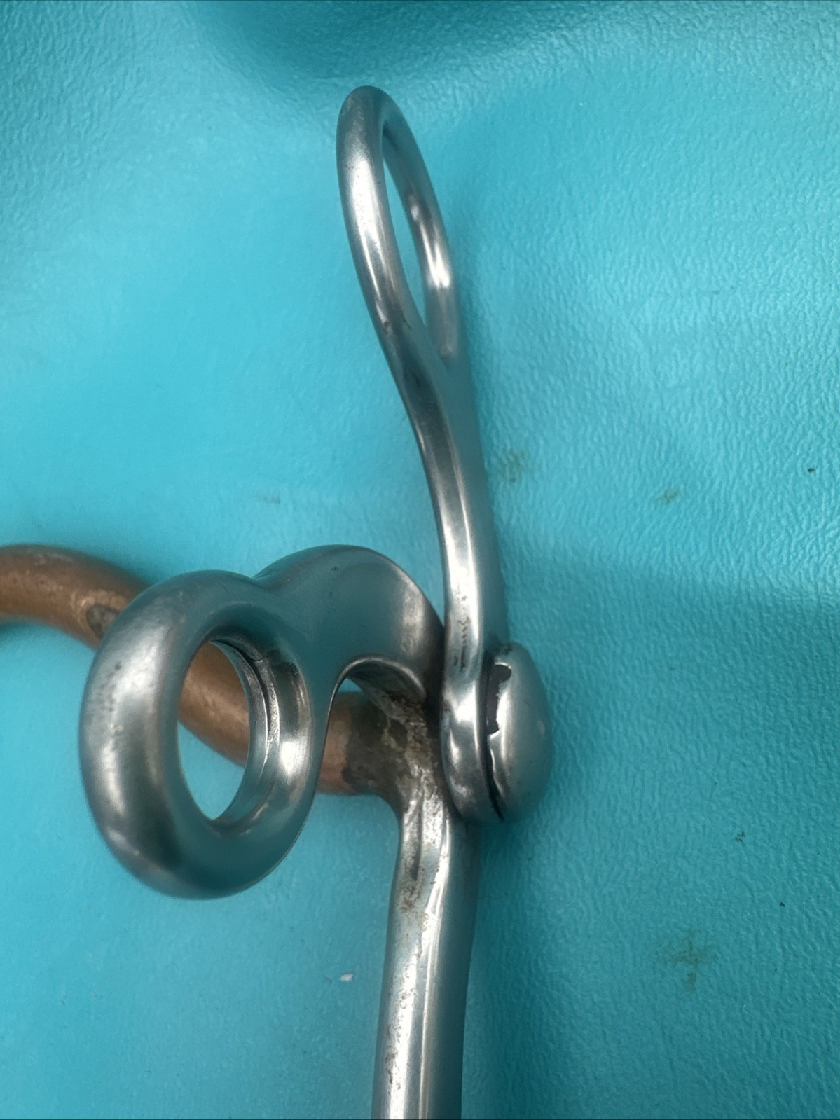 ED SIMS Maker Mark 5” Copper Mouth- Swinging Curb Bit SS Shanks Rare!