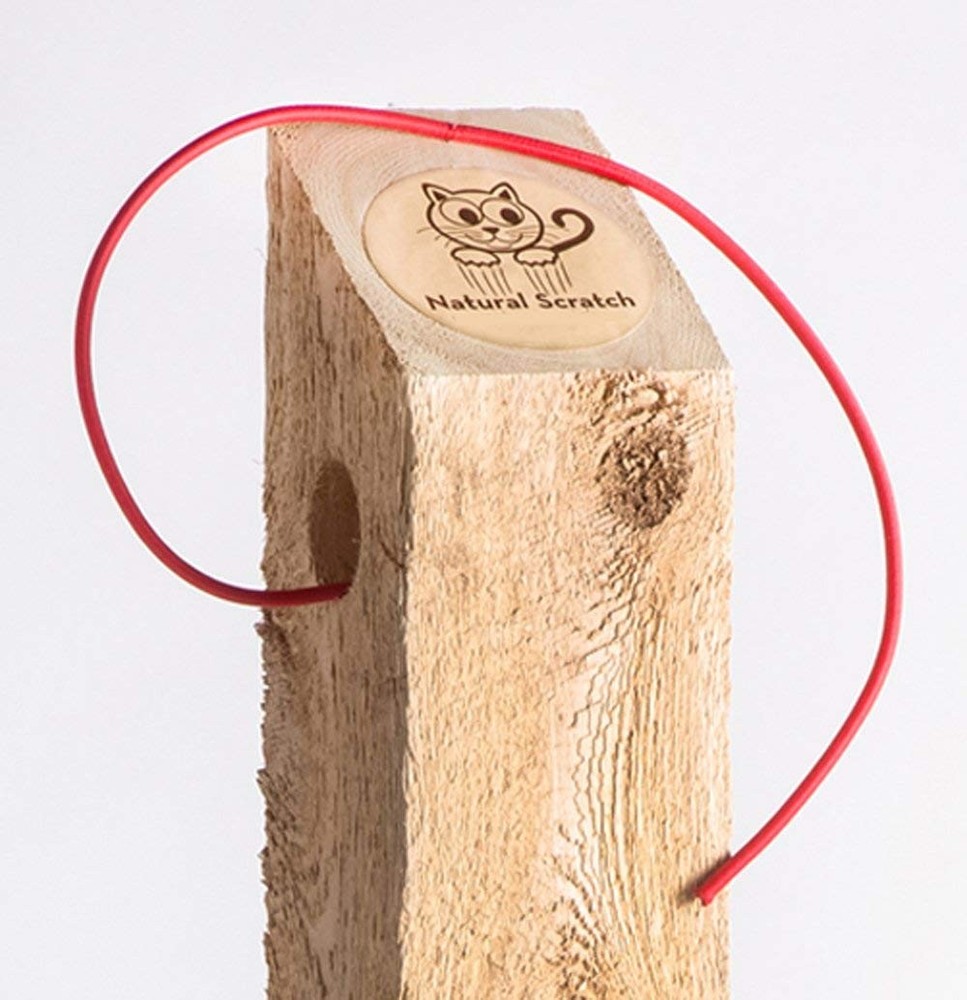 Natural Scratch Cat Scratching Post (Cedar, 32" Height) Height, White