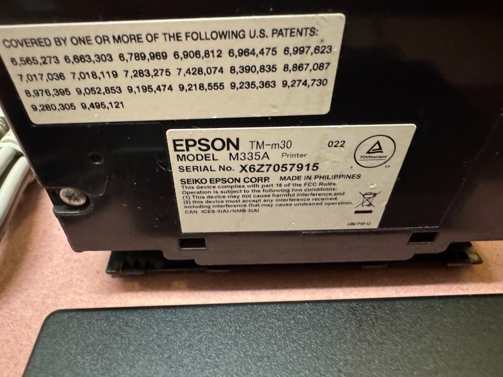 EPSON TM-M30 Model M335A Thermal Printer, Ethernet-LAN/USB *Not Bluetooth*