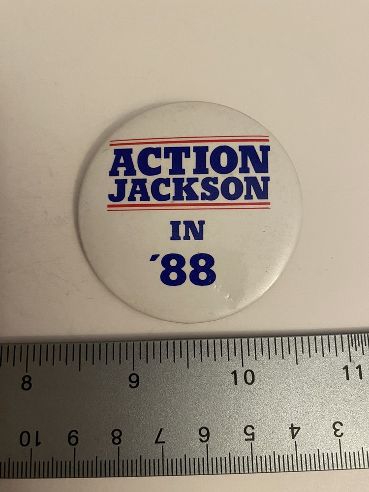Action Jackson In ‘88 Lorimar Pin Back Button P37
