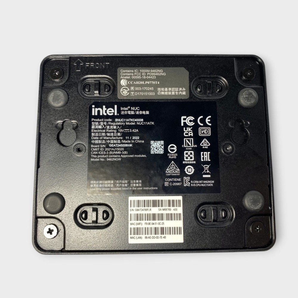 Intel NUC11ATKC4 Mini PC (Celeron N5105 Processor) w/Power Supply - Tested!