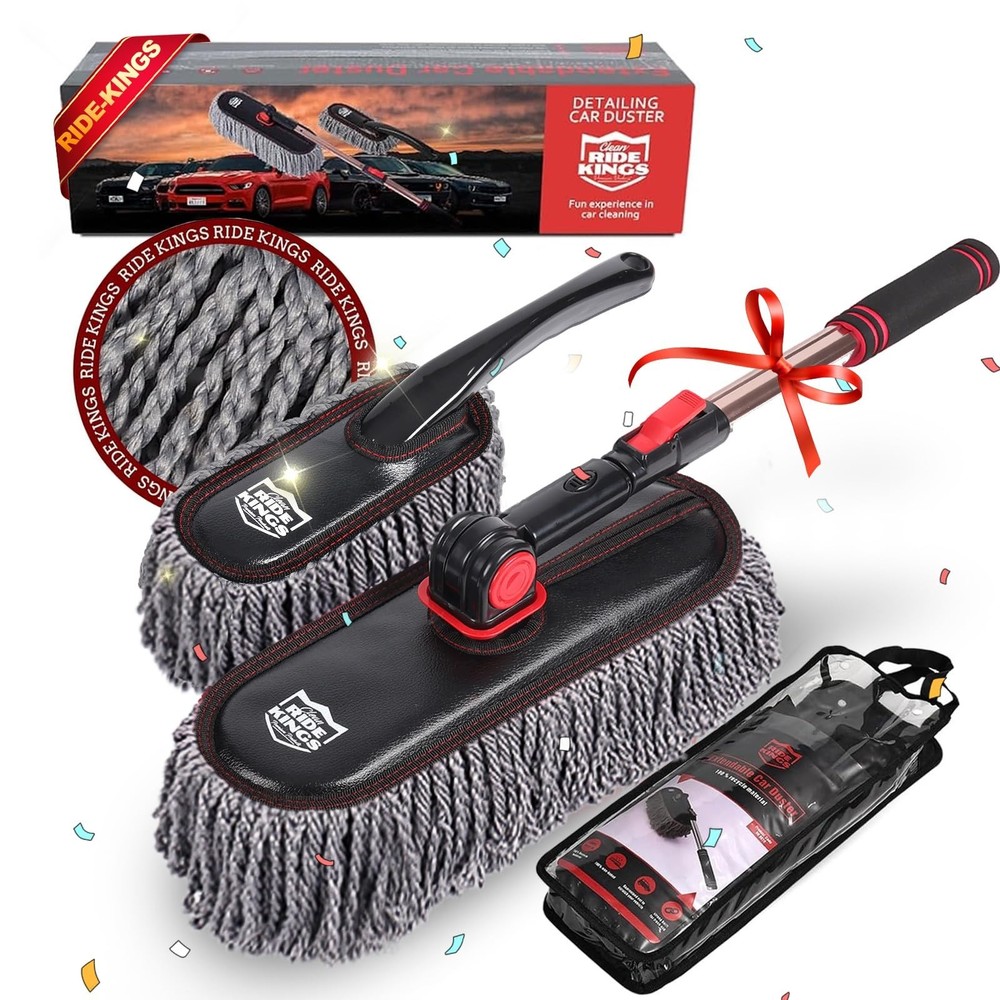 Microfiber Duster, Car Duster Kit,Interior & Exterior Cleaning Tools,Dashboar...