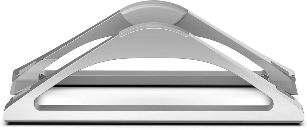 HumanCentric Vertical Laptop Stand for Desks (Silver) | Adjustable Silver