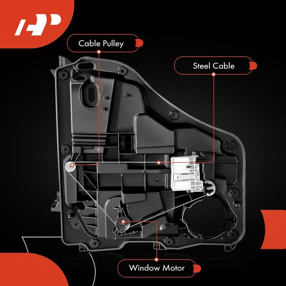 Rear Left Driver Power Window Regulator Motor with Panel Dodge Nitro 2007-2011