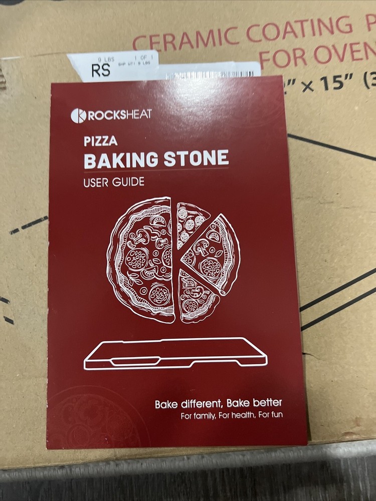 Pizza Stone Bread Baking Stone 30 x 38cm Rectangular Stone for Oven and Grill