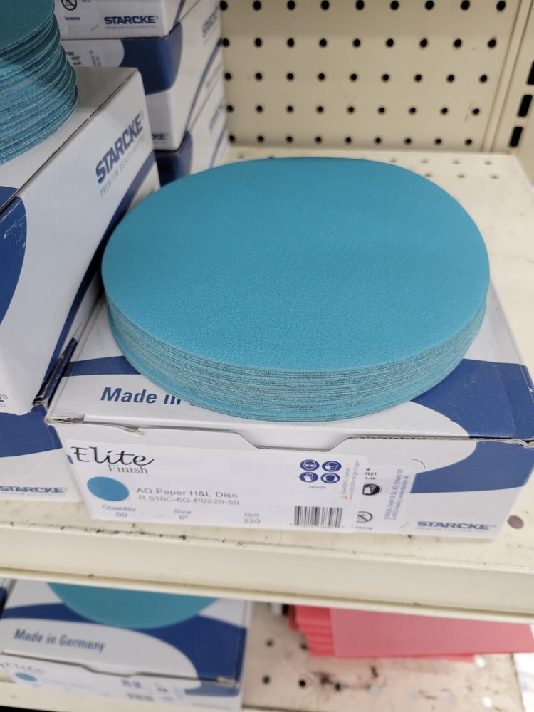 6" Hook & Loop  Discs  Sand Paper Discs 220 Grit 25 Pack Premium