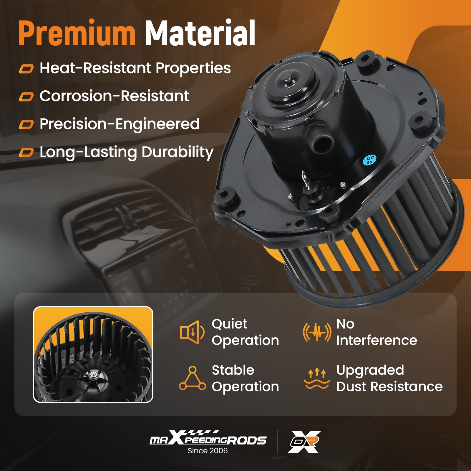 HVAC Blower Heater Motor For GMC C1500 C1500 K1500 C2500 K2500 1997-2000 700100