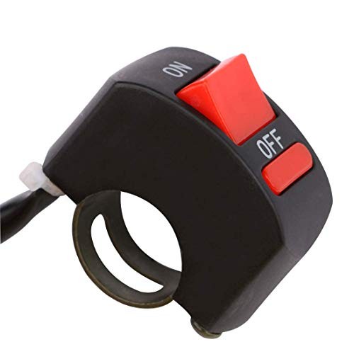 2pcs 22mm Handlebar Mounting ON-OFF Switch, Universal Motorcycle Red-Latching