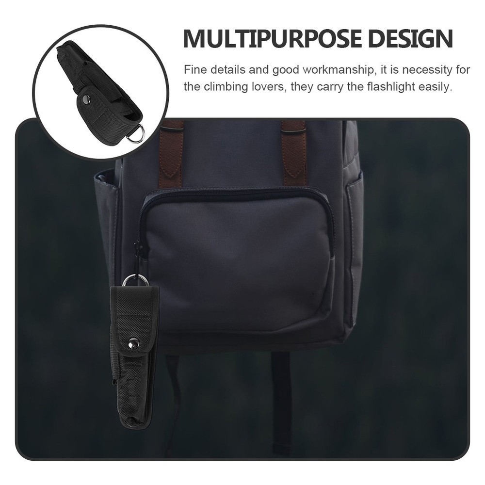 2 Pcs Protective Flashlight Case Holder for Belt Multi-function Bag Portable