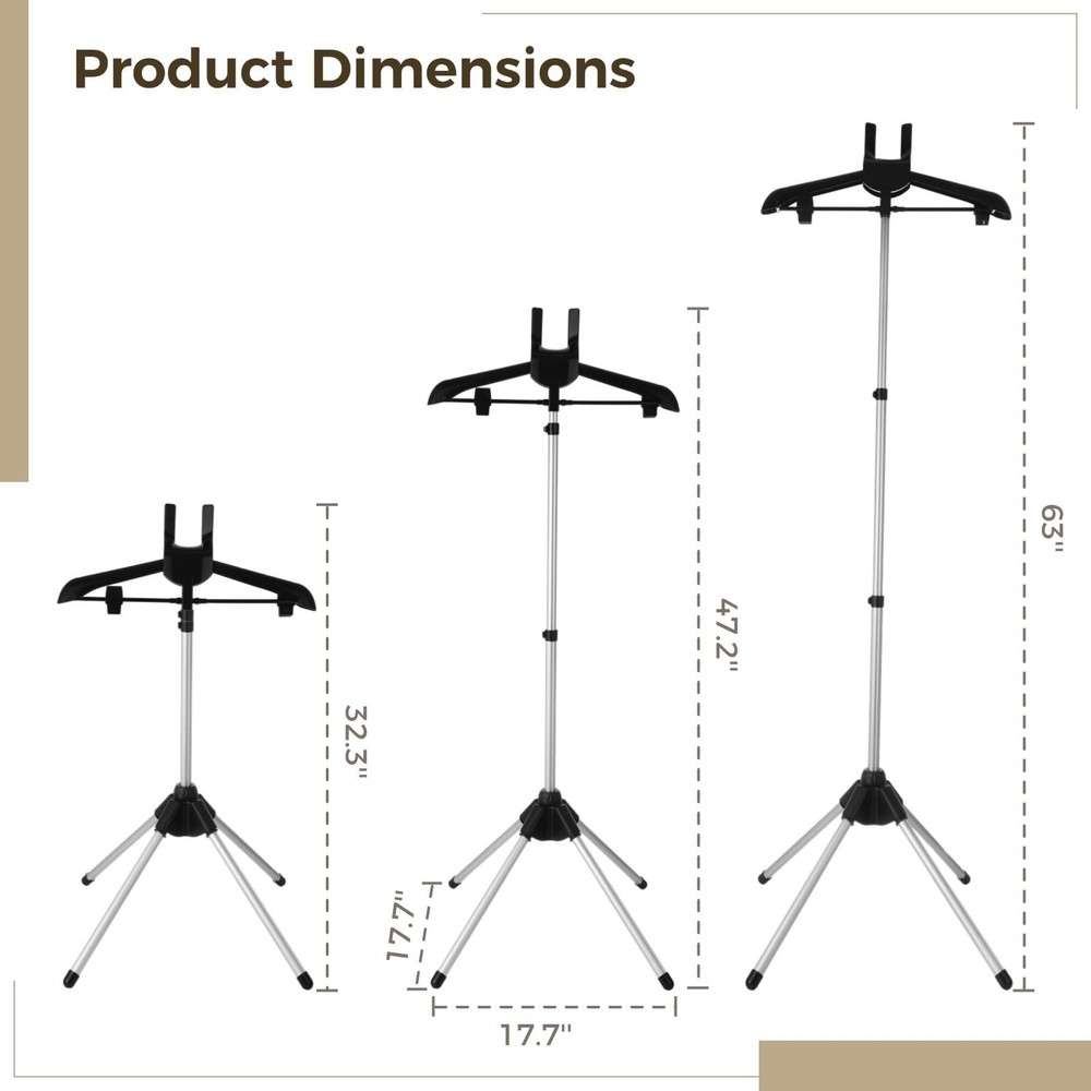 Foldable Garment & Clothes Drying Rack, Foldable Clothes Stand with Adjustabl...