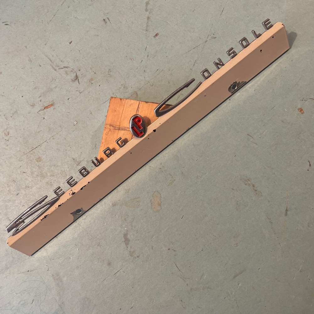 Seeburg Model LPC- LP Console Metal Logo Emblem