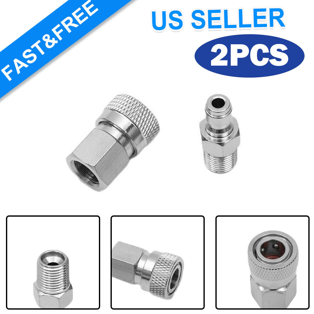 2X PCP 8mm Quick-Release Disconnect Coupler 1/8-NPT Fitting Male&Female