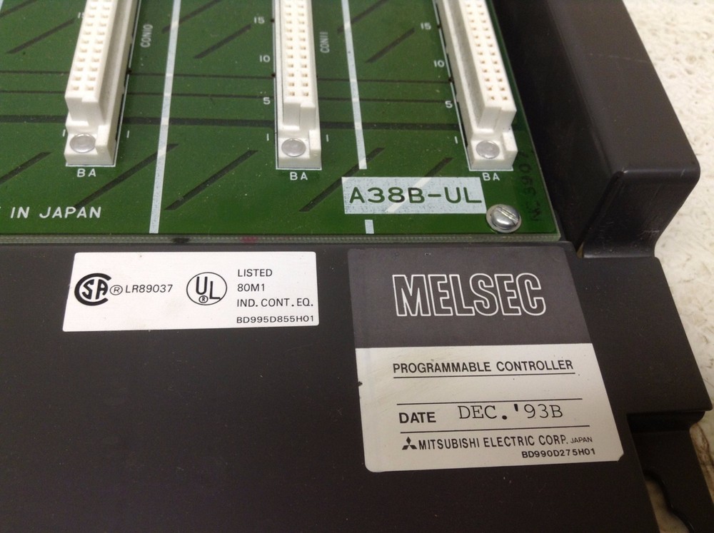 Mitsubishi Melsec A38B-UL Rack Chassis Unit A38BUL
