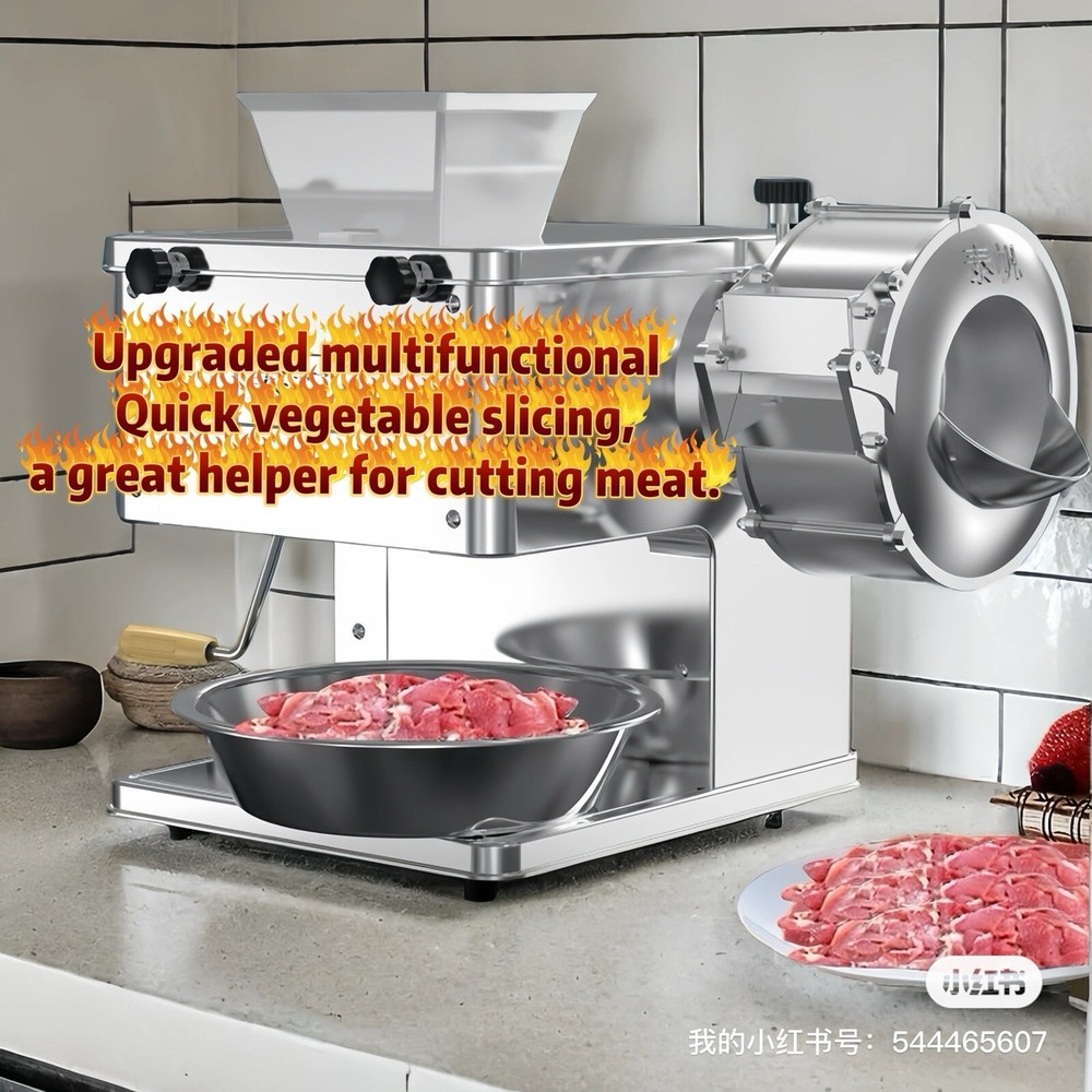 Commercial fully automatic vegetable and meat cutting machine