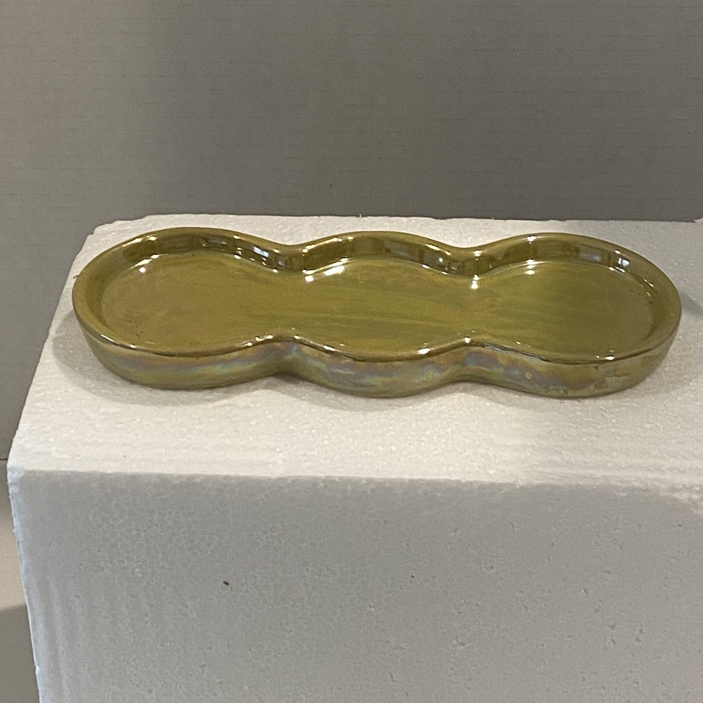 Pier 1 Irridescent Ceramic Planter Set