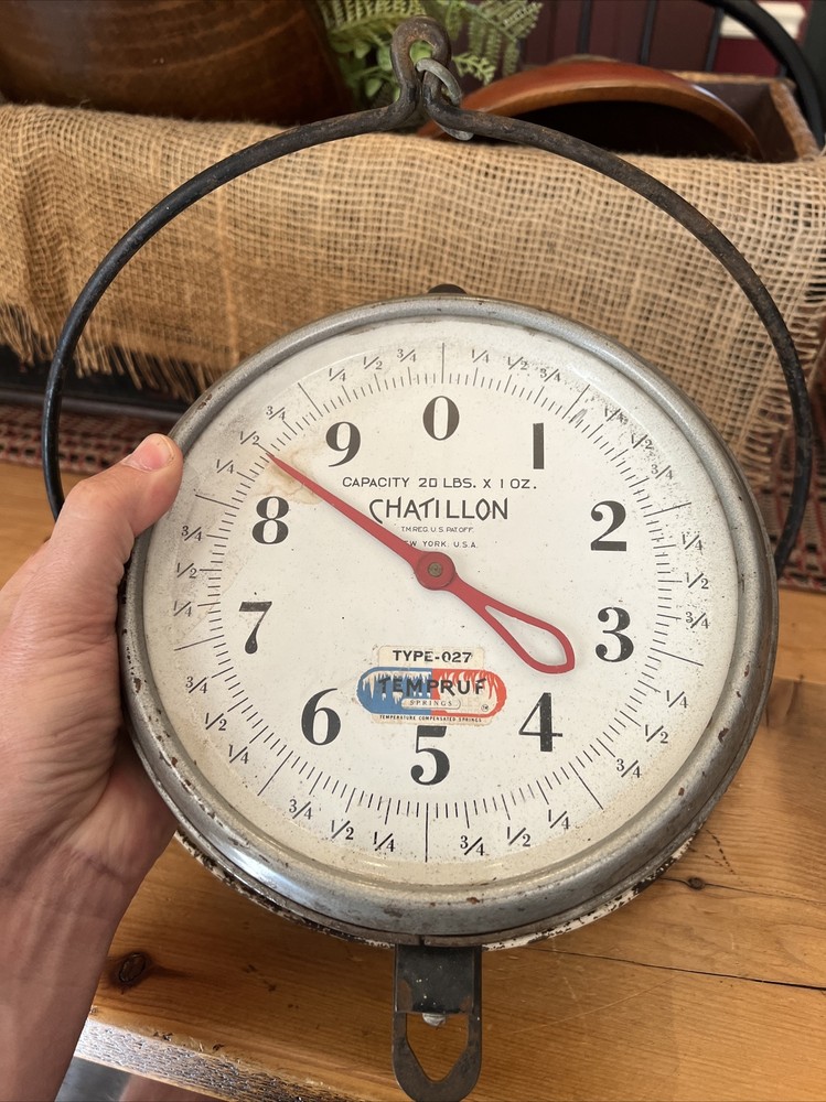 Chatillon Tempruf hanging scale vintage kitchen decor