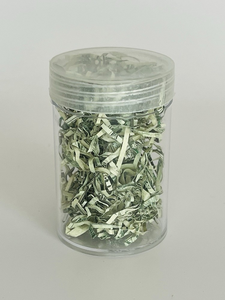 Authentic, Genuine, Shredded U.S. Paper Money- Currency, Circulated