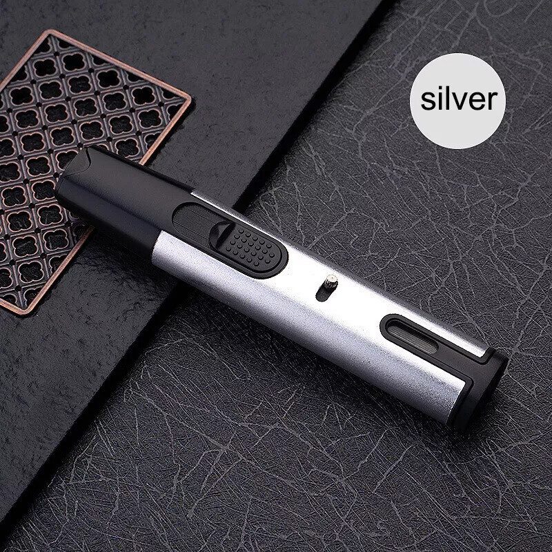Refillable Butane Torch Lighter Adjustable Pen Lighter Double Flame Lighter Jet