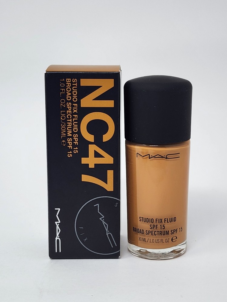 New Authentic MAC Cosmetics Studio Fix Fluid SPF 15 Foundation NC47