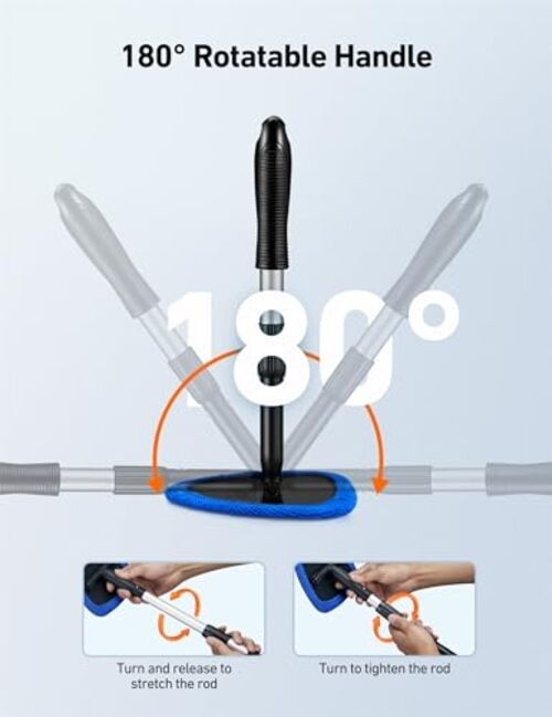 Windshield Cleaning Tool, Car Window Cleaner Windshield Cleaner with 8