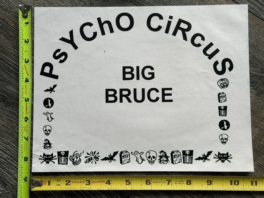 KISS Concert Backstage Sign Psycho Circus Tour Concert Production Vintage Kiss B