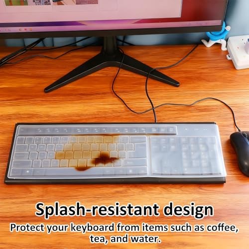 Universal Keyboard Cover Protector Skin for Desktop Computer Keys Waterproof