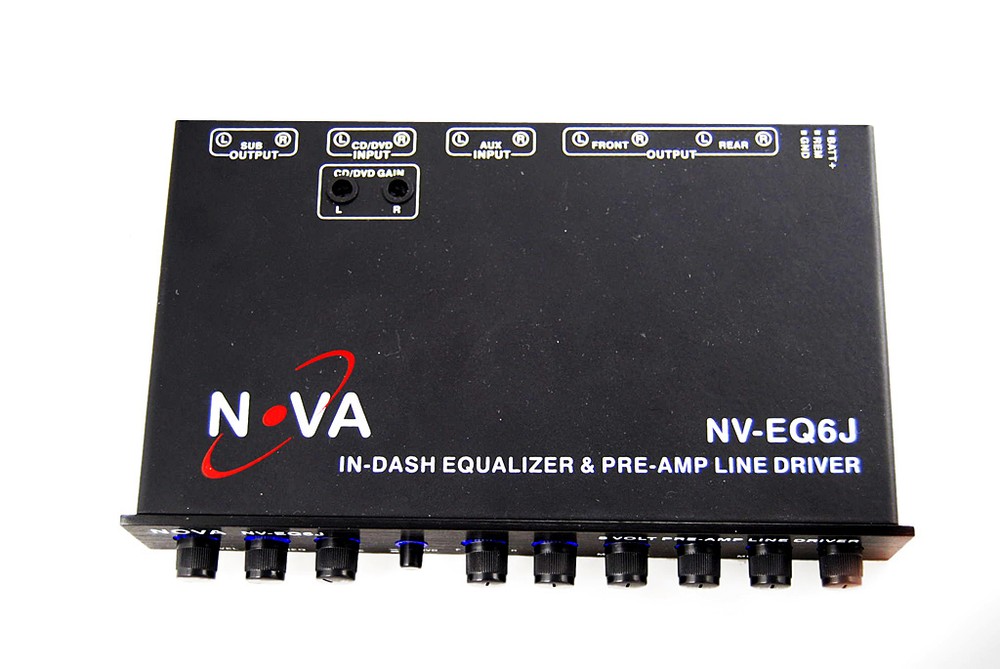 NEW! Car In Dash 5 Band Parametric Equalizer & Pre-Amp Subwoofer Gain Control