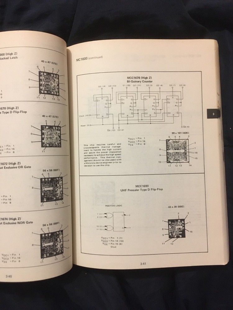 MOTOROLA Semiconductor CHIPS DATA BOOK 1973 First Edition