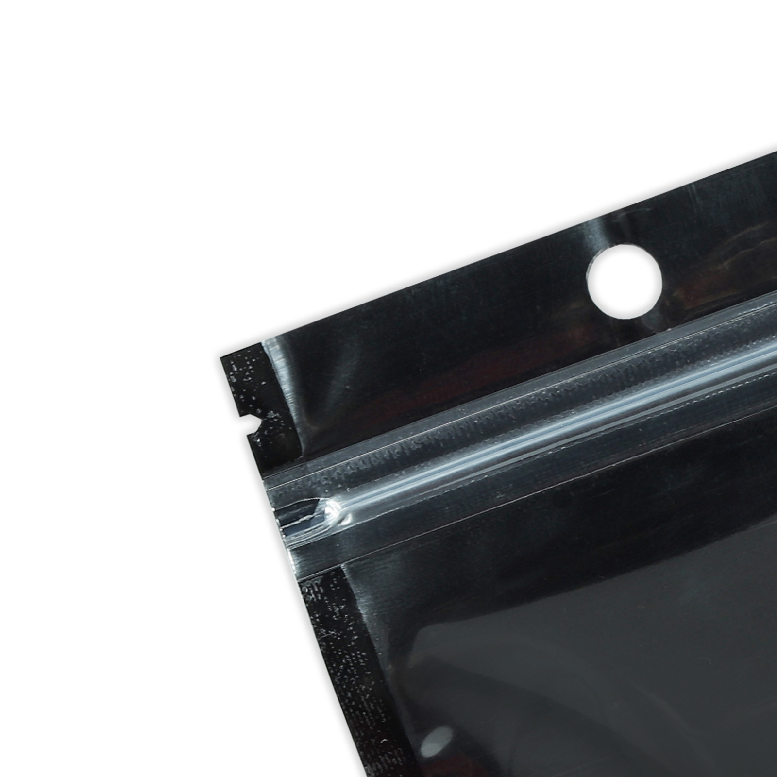 50/100/500 Black Mylar Foil Clear Window Resealable Stand Up Bags Zipper Pouch