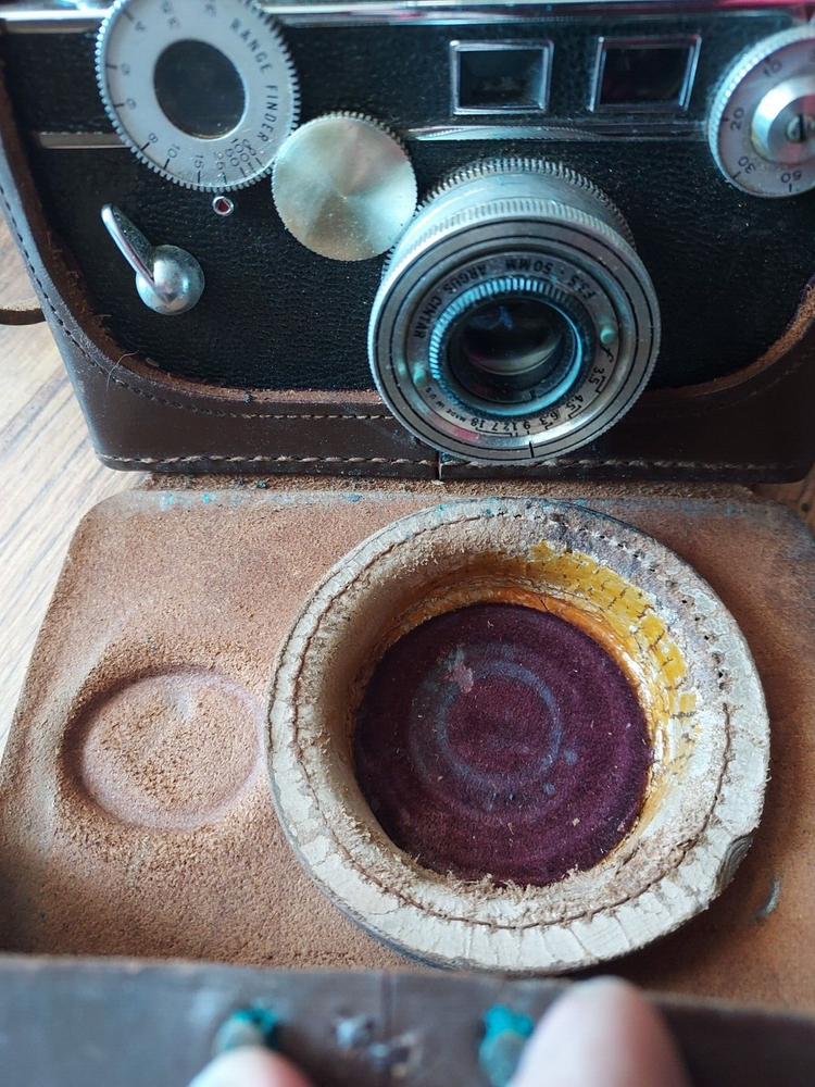 Vtg Argus Cintar 50mm Camera + Weston Universal Exposure Light Meter NOT TESTED