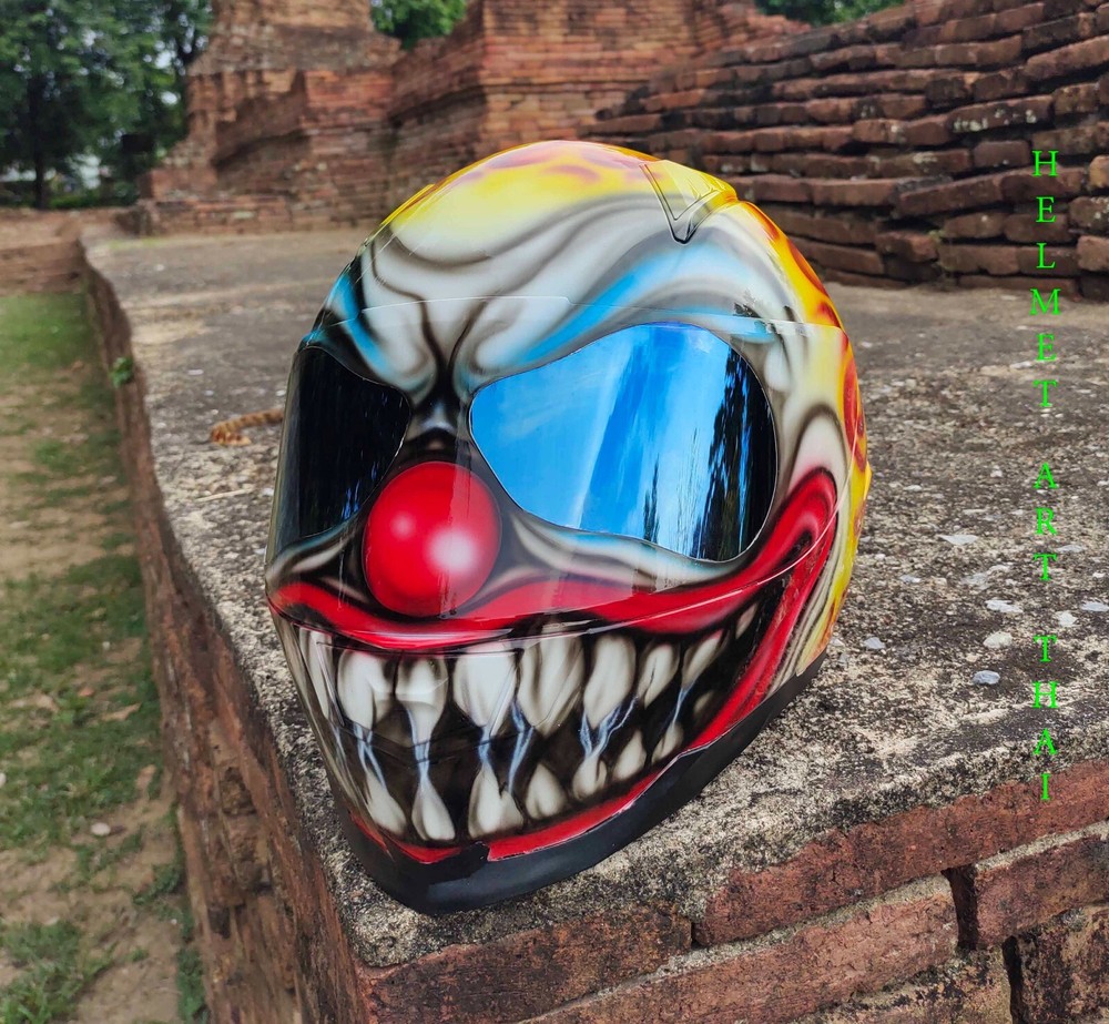 SCARY CLOWN Custom Motorcycle Helmet