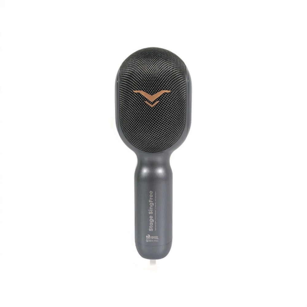 StageSound Wireless Bluetooth Karaoke Microphone - Metal Gray