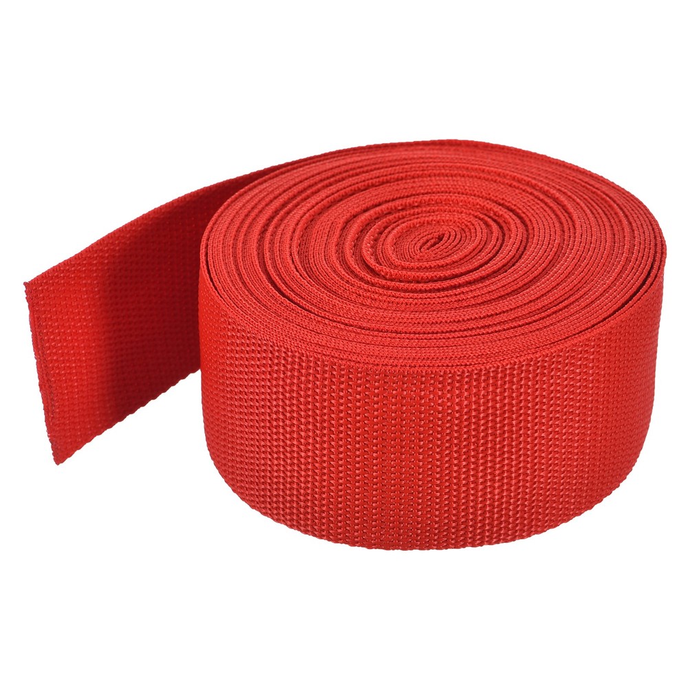 Lightweight Polypropylene Webbing Strap 5cm 10 Yard Red