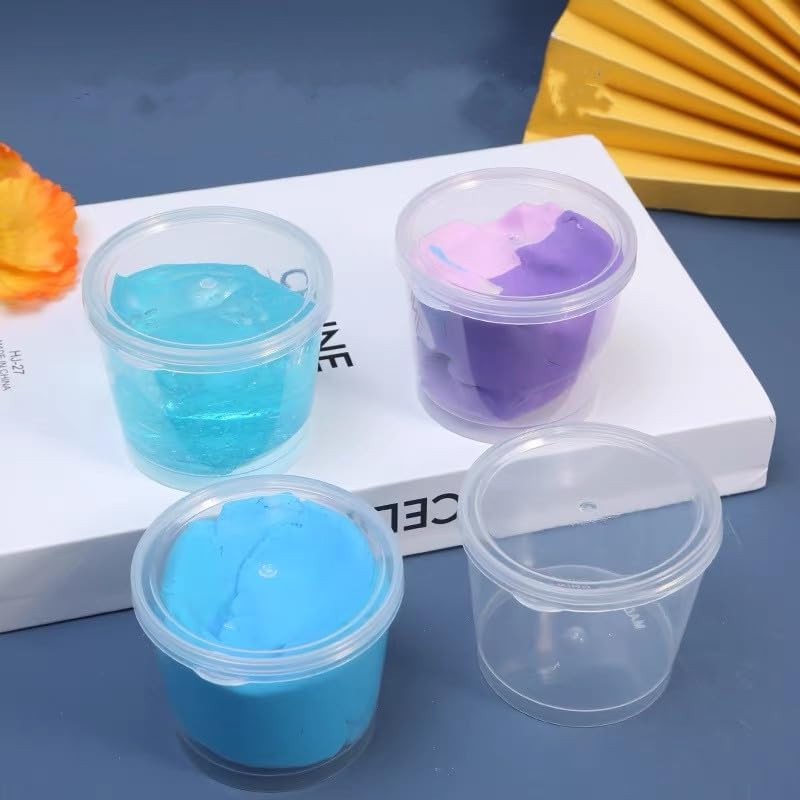 20 Pack 4Oz Slime Containers, 120Ml Empty Clear Plastic Cosmetic Jars with Lids,