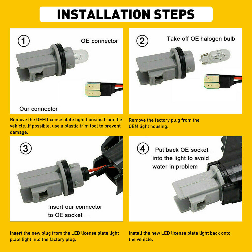 For 78-87 El Camino & Caballero Amber/Red LED Side Marker Parking Light Lamp Set