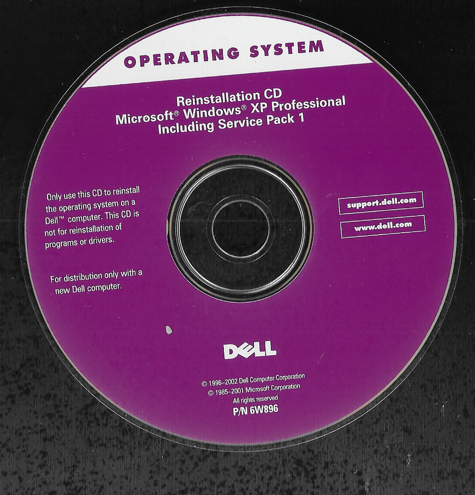 Dell Reinstallation CD Microsoft Windows XP Professional Service Pack 1
