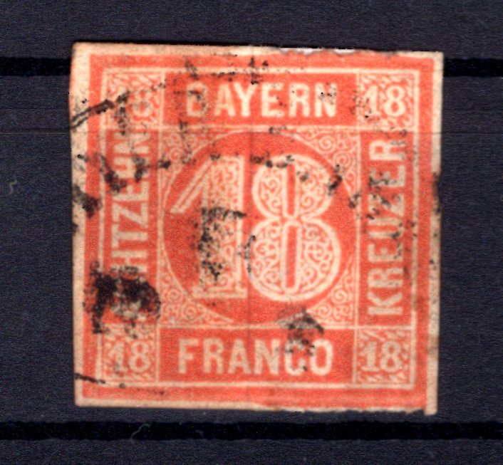 Bavaria 13b Color Postmarked BPP (BA2218