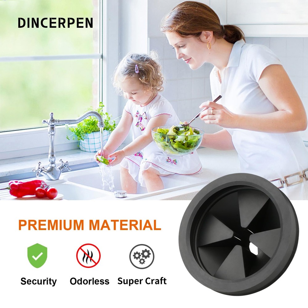 2 Pcs Garbage Disposal Splash Guard Sink Baffle, 3 1/8" Black 3 2pack