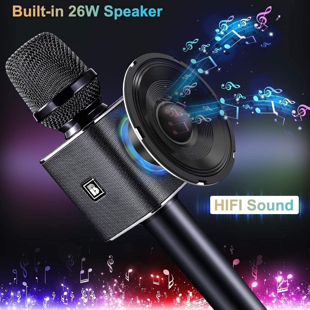 BONAOK Karaoke Microphone, Portable Wireless Bluetooth Karaoke Mic System G50