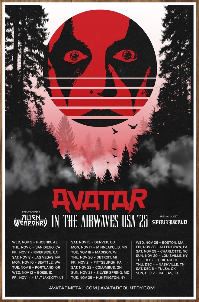 AVATAR | ALIEN WEAPONRY | SPIRITWORLD Airwaves USA Tour 2025 Ltd Ed RARE Poster!