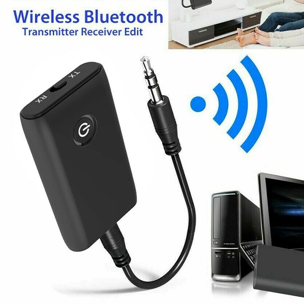Bluetooth 5.0 Transmitter Receiver 2 IN 1 Wireless Audio 3.5mm Jack Aux Adapter