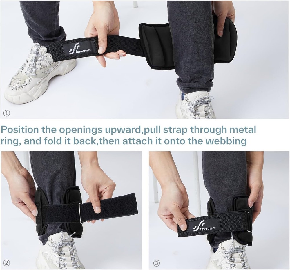 Comfort Fit Adjustable Ankle Weights 1-10 lbs for Enhanced Training Flexibility