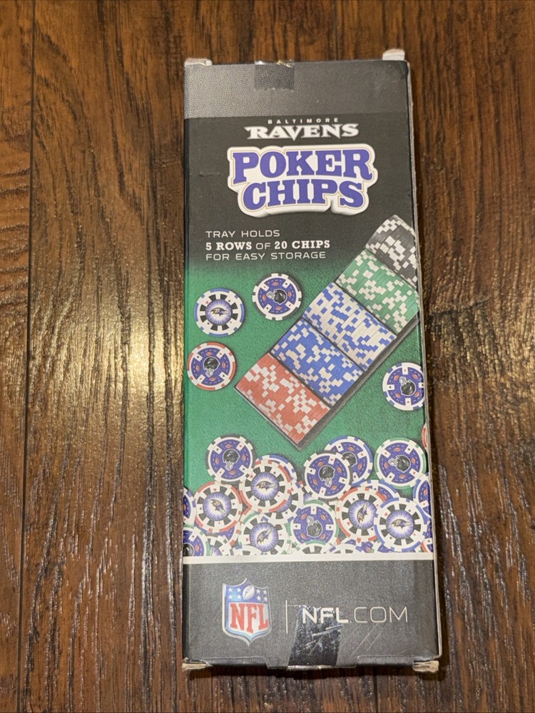 NEW Baltimore Ravens NFL Poker Chips 100pc