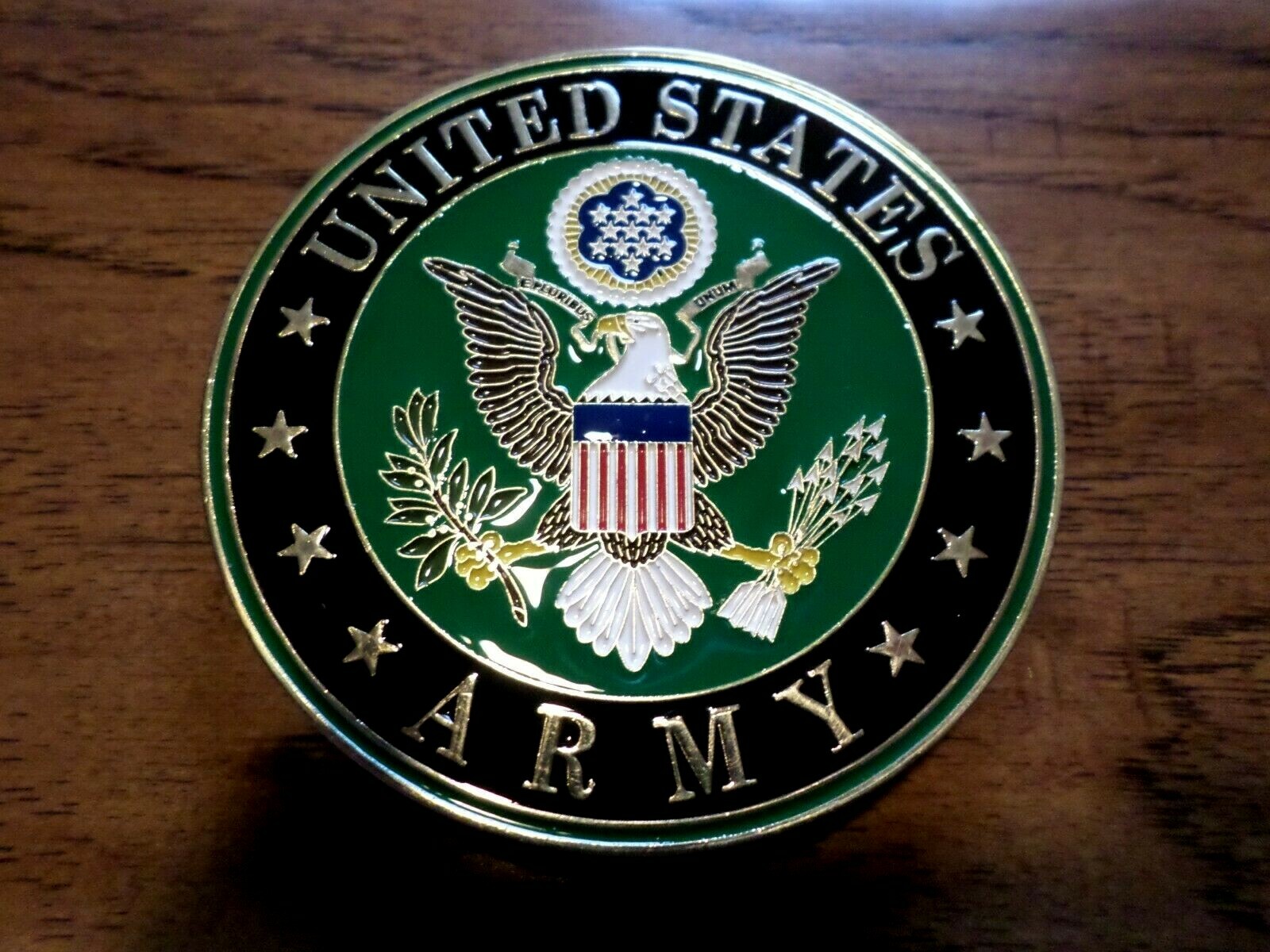 U.S ARMY AUTOMOBILE GRILL BADGE AUTO HOME MEDALLION SHADOW BOX EMBLEM