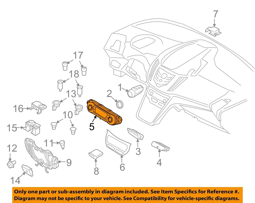 Used A/C Selector Switch fits: 2017 Ford Escape Front manual temperature control