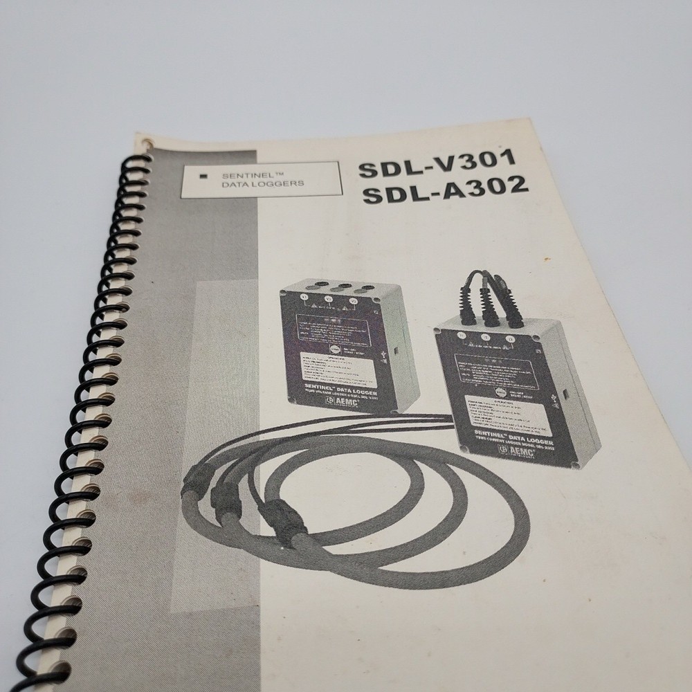 AEMC SDL-A302 & SDL-V301 Sentinel Data Logger TRMS Current Loggers - User Manual