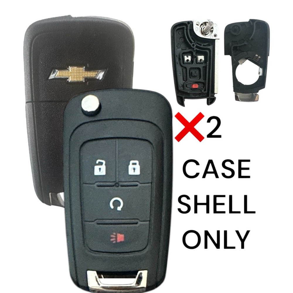 2x New Replacement Remote Key Fob Case For Chevy GMC - Shell Case Only