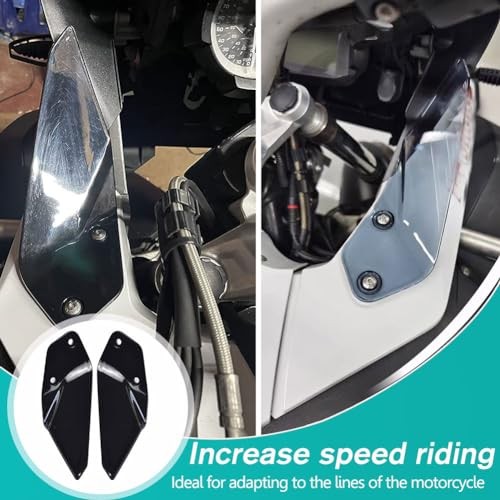 Motorcycle Side Windshield Windscreen Side Panel Deflector Airflow Hand Clear