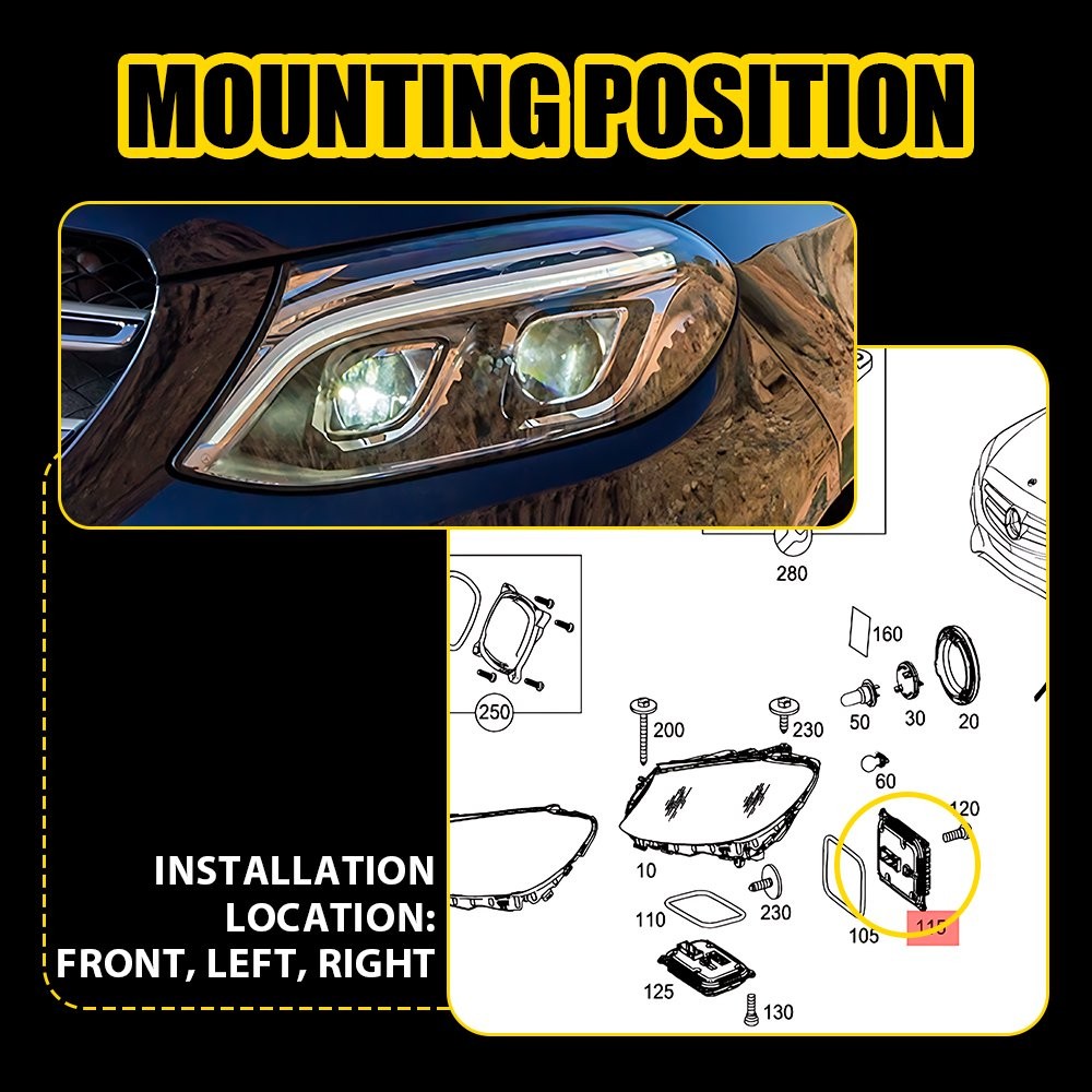 Control Unit Module Adaptive Headlight Right LED 2014-2016 for Mercedes E / E350